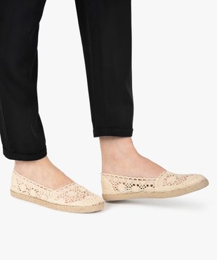Ballerines femme style espadrilles dessus macramé vue1 - GEMO (SPORTSWR) - GEMO