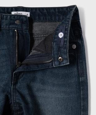 Jean délavé coupe relaxed à taille réglable garçon vue2 - GEMO (ENFANT) - GEMO