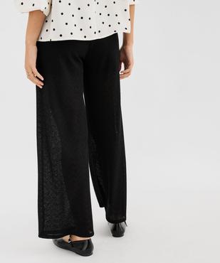 Pantalon large en maille ajourée femme vue3 - GEMO(FEMME PAP) - GEMO