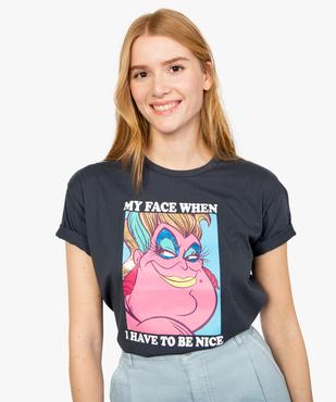 Tee-shirt femme à manches courtes avec message - Disney vue2 - DISNEY DTR - GEMO