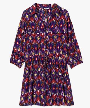 Robe femme à manches 3/4 à motifs  vue4 - GEMO(FEMME PAP) - GEMO