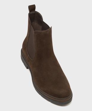 Boots Chelsea en suédine avec semelle crantée femme - LuluCastagnette vue5 - LULUCASTAGNETTE - GEMO