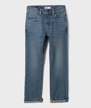 Jean regular en coton délavé garçon vue2 - GEMO 4G GARCON - GEMO