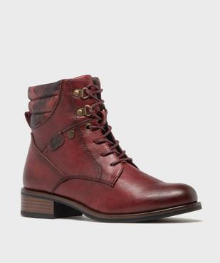 Boots avec col matelassé fantaisie femme - Emilia Rosa vue2 - EMILIA ROSA - GEMO