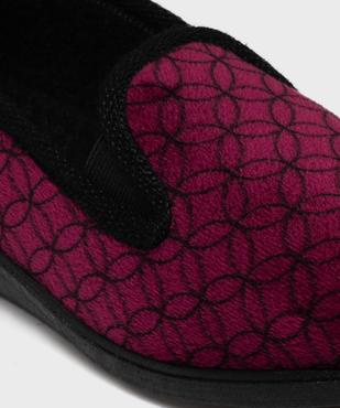 Chaussons confort en velours à motifs géométriques femme vue6 - G'FLEX - GEMO