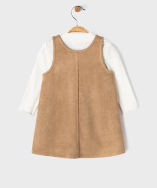 Ensemble 2 pièces bébé fille robe et tee-shirt manches longues vue5 - GEMO(BEBE DEBT) - GEMO