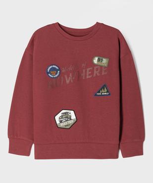 Sweat en molleton doux imprimé dinosaures all over garçon vue1 - GEMO 4G GARCON - GEMO