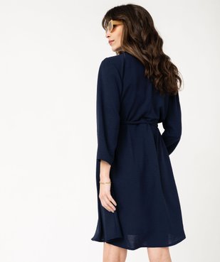 Robe chemise de grossesse à manches 3/4 en maille fluide vue3 - GEMO (MATER) - GEMO