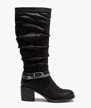 Bottes femme unies à talon large et brides fantaisie vue1 - GEMO(URBAIN) - GEMO