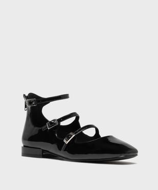 Ballerines vernies avec brides et zip au talon femme - Follow Me vue2 - FOLLOW ME - GEMO