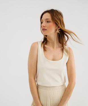 Débardeur à larges bretelles et col carré en microfibre femme vue1 - GEMO(FEMME PAP) - GEMO