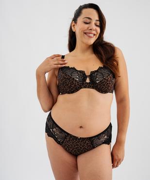 Soutien-gorge emboitant à motif léopard spécial grande taille vue3 - GEMO(HOMWR FEM) - GEMO