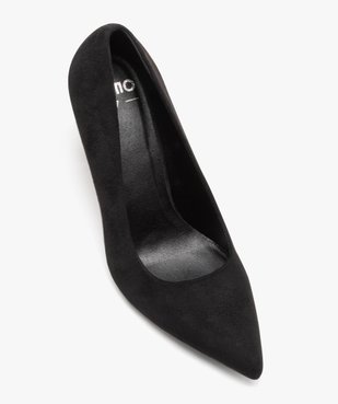 Escarpins femme unis en suédine à talon aiguille vue5 - GEMO(URBAIN) - GEMO