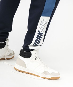 Jogging en maille à bandes contrastantes homme vue6 - GEMO (HOMME) - GEMO