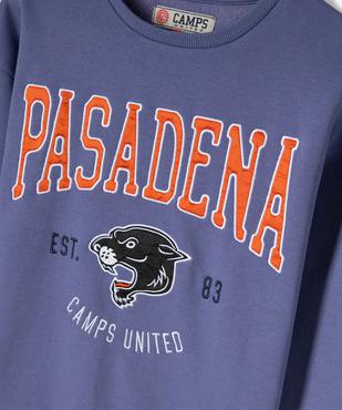 Sweat avec inscription brodée fille - Camps United vue3 - CAMPS GEMO FOR GOOD - GEMO