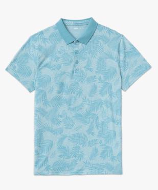 Polo manches courtes à fines rayures et motif feuillage homme  vue4 - GEMO (HOMME) - GEMO