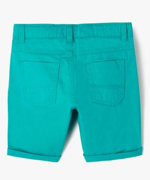Bermuda en twill avec revers cousus garçon vue4 - GEMO 4G GARCON - GEMO
