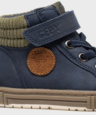 Chaussures montantes à col en velours côtelé bébé garçon - Gepy vue6 - GEPY - GEMO