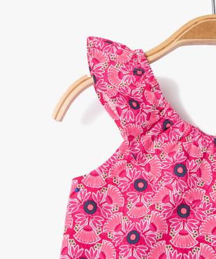 Robe fleurie avec volant sur le col bébé fille vue2 - GEMO(BEBE DEBT) - GEMO