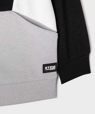 Sweat de sport tricolore fermeture zippée garçon vue3 - GEMO (ENFANT) - GEMO