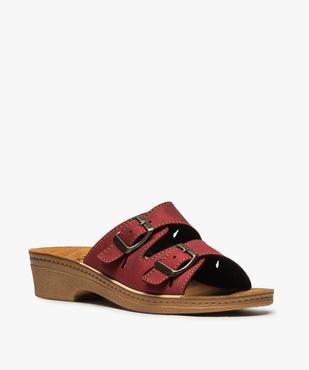 Mules femme confort unies à talon sabot vue2 - GEMO (CONFORT) - GEMO