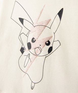 Sweat fille tricolore avec motif Pikachu - Pokemon vue5 - POKEMON - GEMO