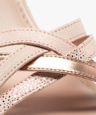 Sandales femme compensés et fines brides en cuir - Taneo vue6 - TANEO - GEMO