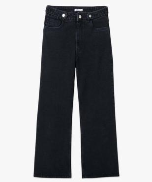 Jean femme « wide leg » taille haute légèrement délavé vue4 - GEMO(FEMME PAP) - GEMO