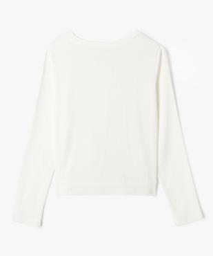Tee-shirt manches longues effet noué fille vue3 - GEMO 4G FILLE - GEMO