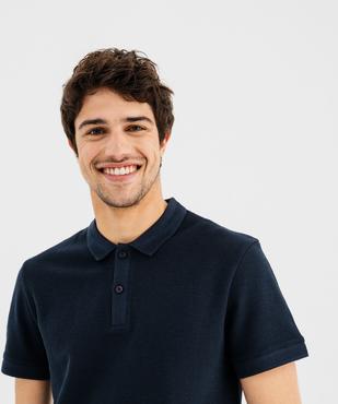 Polo manches courtes en maille piquée homme vue2 - GEMO (HOMME) - GEMO