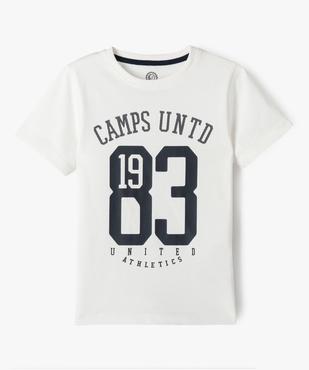 Tee-shirt manches courtes en coton imprimé garçon - Camps United vue1 - CAMPS GEMO FOR GOOD - GEMO