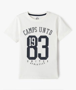 Tee-shirt manches courtes en coton imprimé garçon - Camps United vue1 - CAMPS G4G - GEMO