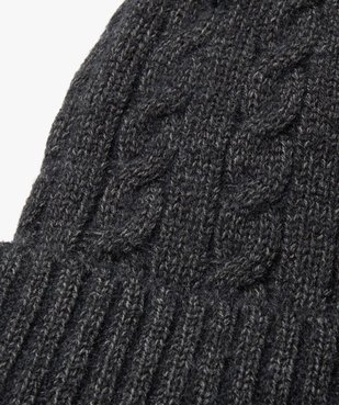 Bonnet en maille torsadée homme vue3 - GEMO 4G HOMME - GEMO