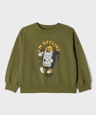 Sweat en molleton gratté doux imprimé devant garçon vue1 - GEMO (ENFANT) - GEMO