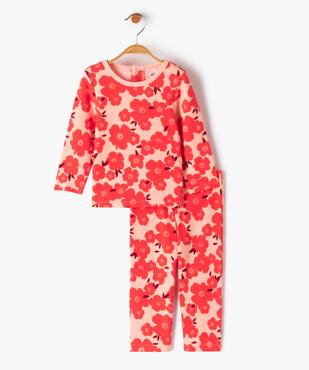 Pyjama bébé fille 2 pièces avec doublure chaude vue1 - GEMO(BB COUCHE) - GEMO