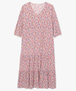 Robe femme grande taille longue imprimée à manches 3/4 vue4 - GEMO (G TAILLE) - GEMO