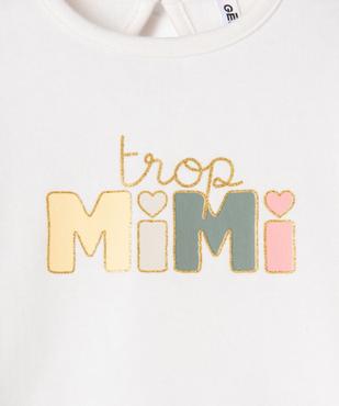 Sweat à motifs fleuris bébé fille vue3 - GEMO 4G BEBE - GEMO