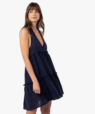 Robe de plage femme à volants vue1 - GEMO (PLAGE) - GEMO