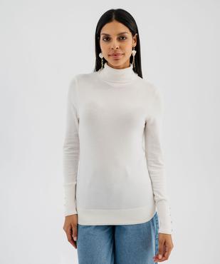 Pull col roulé en maille fine femme vue4 - GEMO 4G FEMME - GEMO