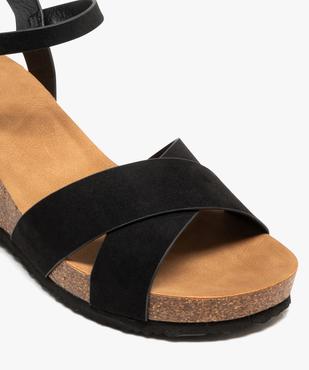 Sandales à talon compensé et larges brides croisées femme vue6 - VALENTINA BALDA - GEMO
