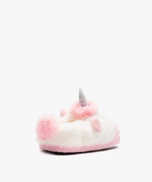 Chaussons fille 3D licorne en textile peluche vue4 - GEMO (ENFANT) - GEMO
