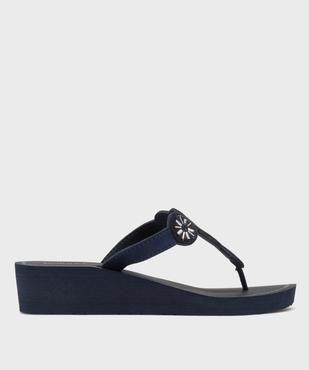 Tongs de plage à talon compensé femme - Isotoner vue1 - ISOTONER - GEMO