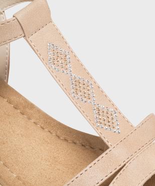 Sandales à talon compensé et bride pailletée femme vue6 - VALENTINA BALDA - GEMO