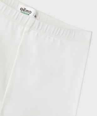 Legging court en coton stretch fille vue2 - GEMO 4G FILLE - GEMO
