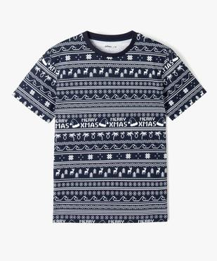Tee-shirt garçon à manches courtes spécial Noël vue1 - GEMO (JUNIOR) - GEMO