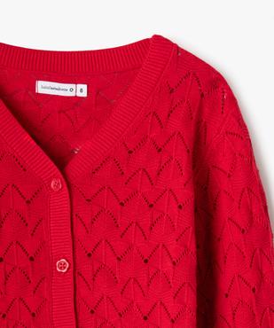 Gilet en maille fantaisie coupe courte fille - LuluCastagnette vue2 - LULU CASTAGNETTE GEMO FOR GOOD - GEMO