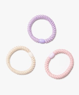 Élastique à cheveux tressé avec perle fille (lot de 3) vue1 - GEMO (ACCESS) - GEMO