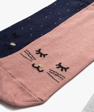 Chaussettes ultra courtes à motif femme (lot de 3) vue4 - GEMO(HOMWR FEM) - GEMO