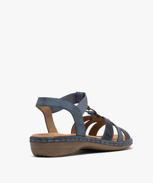 Sandales à brides avec anneau métallique femme - Softrelax vue4 - SOFTRELAX - GEMO