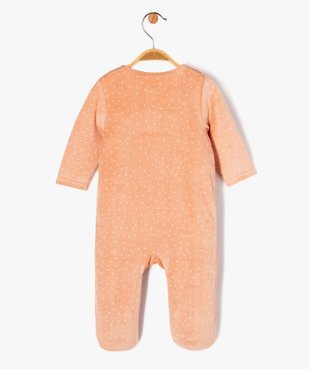 Pyjama en velours avec motif animal bébé fille vue5 - GEMO(BB COUCHE) - GEMO